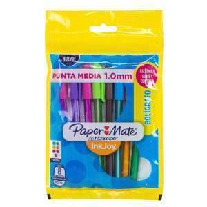 Boligrafo Paper Mate Kilometrico 8 Colores